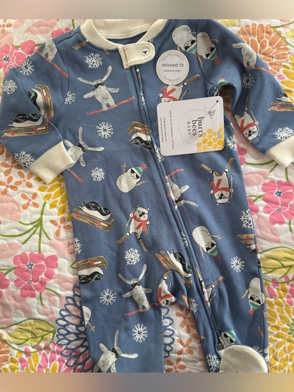NWT 3-6 Burt’s bees baby pajamas